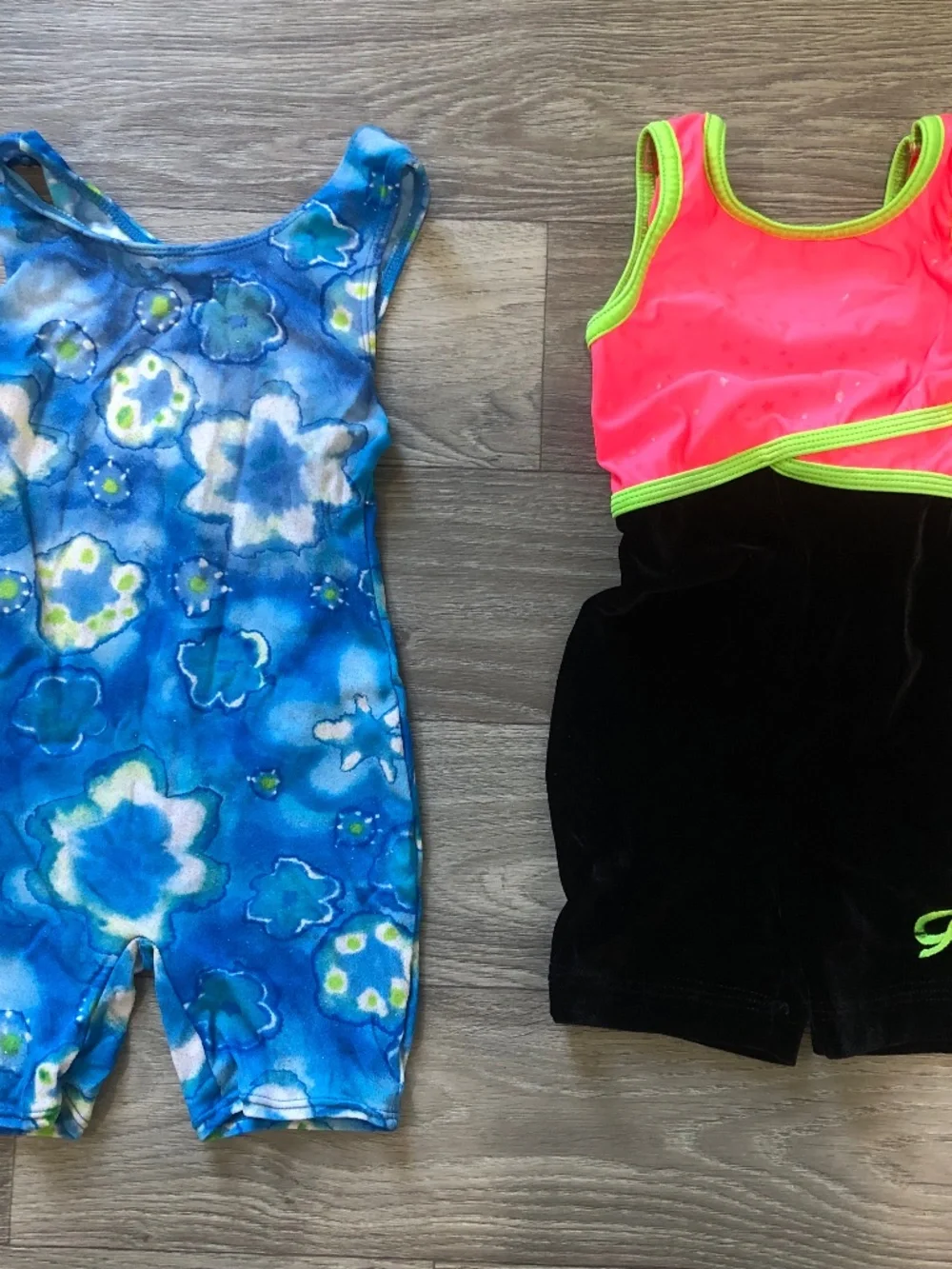 Girls Dance Leotard Short Style Fits Like 4/5 GK And Unmarked Brand Lot Of 2